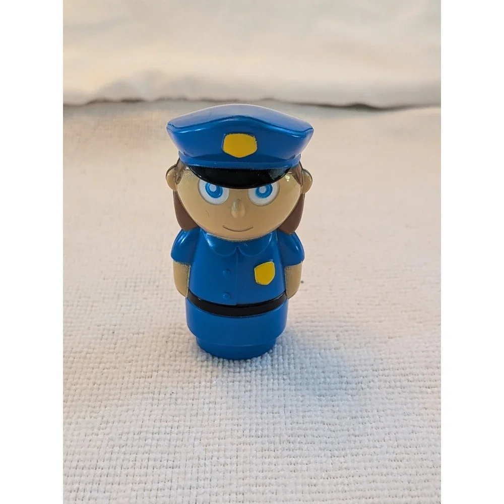 Vintage Female Police Officer Figure Blue Uniform Toy‎ Figurine 2.75 Inch